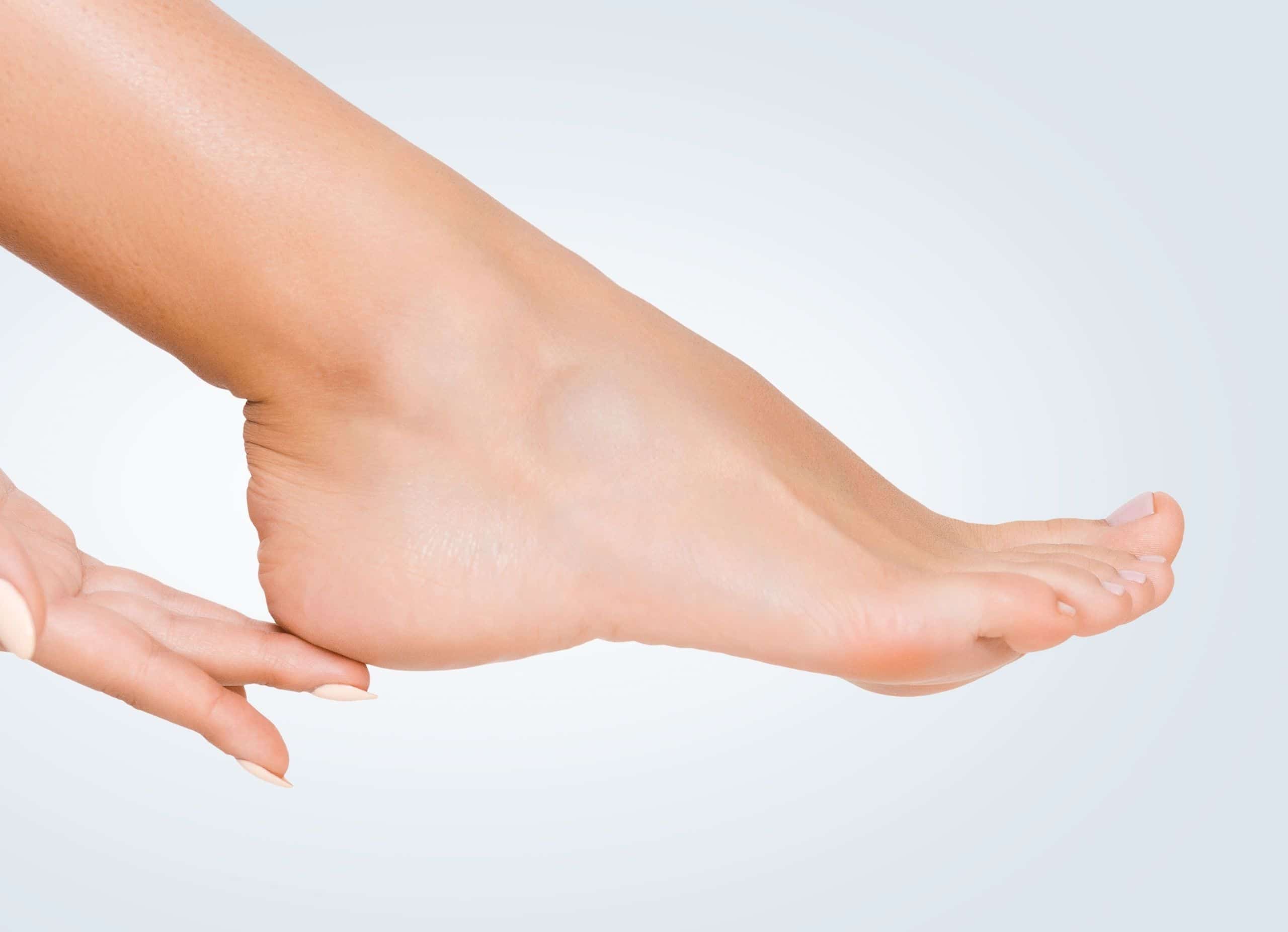Callus removal pedicure for soft feet