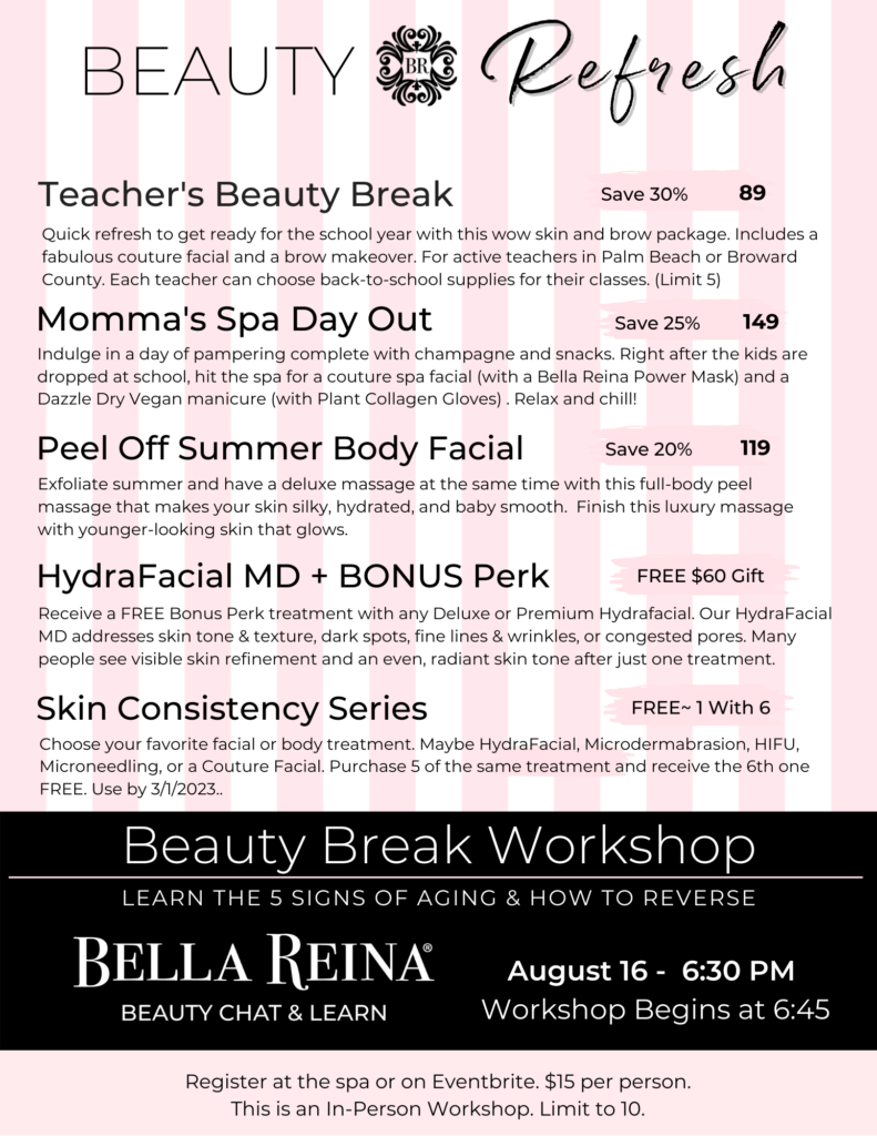August Spa Specials